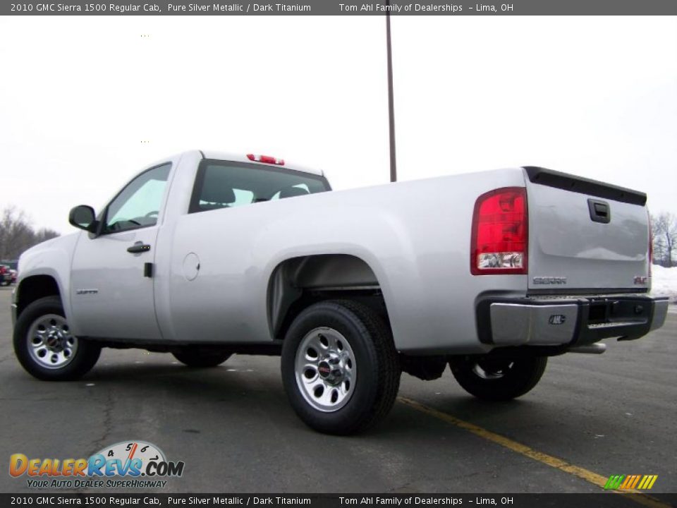 2010 GMC Sierra 1500 Regular Cab Pure Silver Metallic / Dark Titanium Photo #4