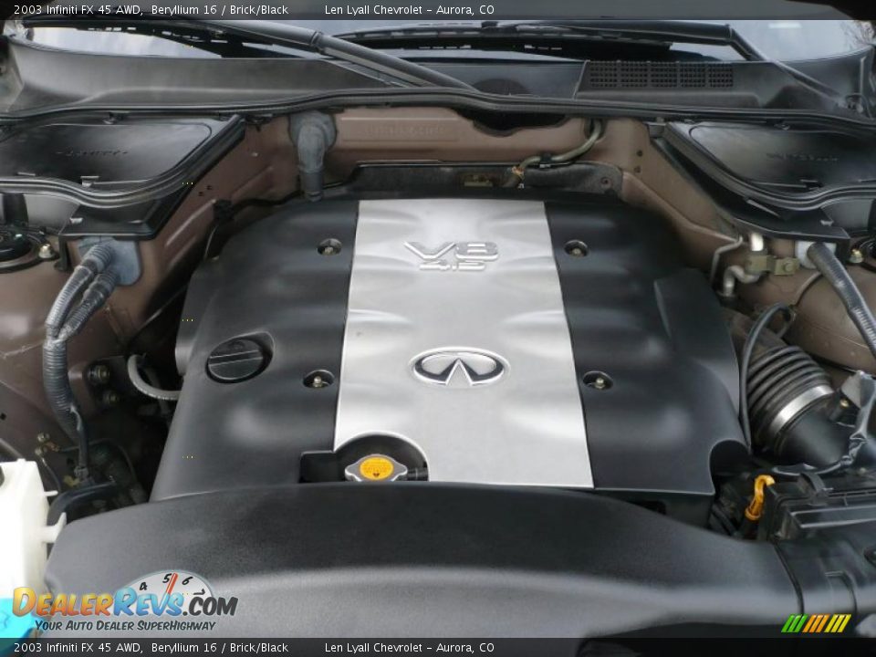 2003 Infiniti FX 45 AWD Beryllium 16 / Brick/Black Photo #19
