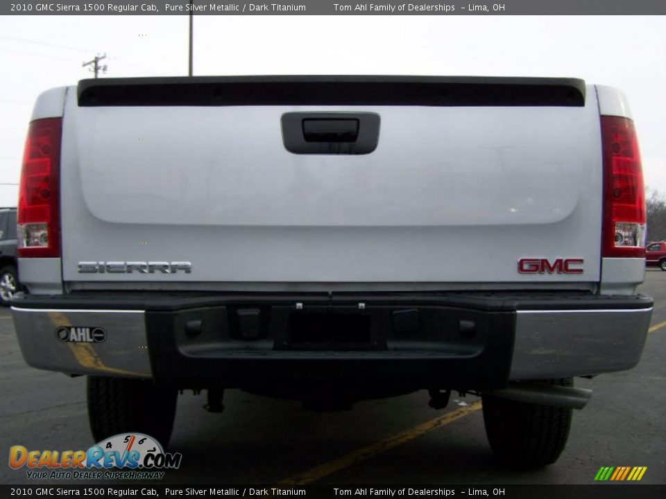 2010 GMC Sierra 1500 Regular Cab Pure Silver Metallic / Dark Titanium Photo #6