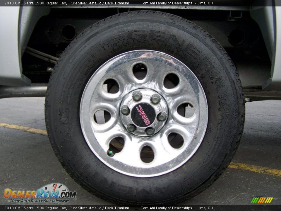 2010 GMC Sierra 1500 Regular Cab Pure Silver Metallic / Dark Titanium Photo #8