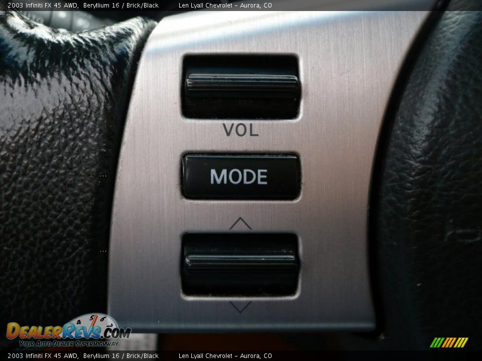 2003 Infiniti FX 45 AWD Beryllium 16 / Brick/Black Photo #23