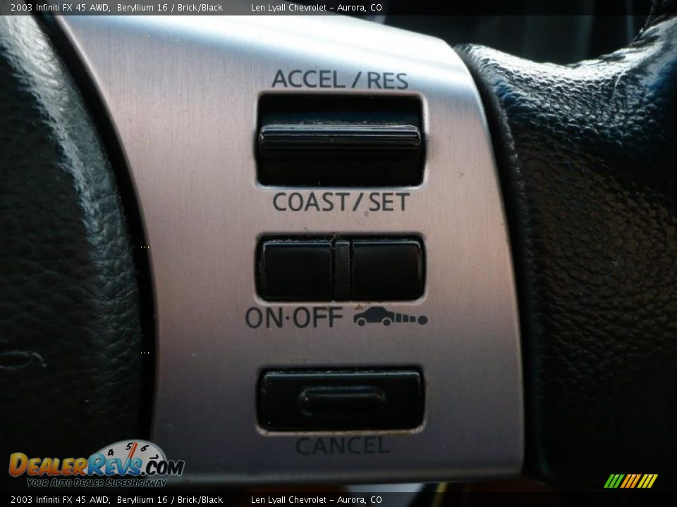 2003 Infiniti FX 45 AWD Beryllium 16 / Brick/Black Photo #24