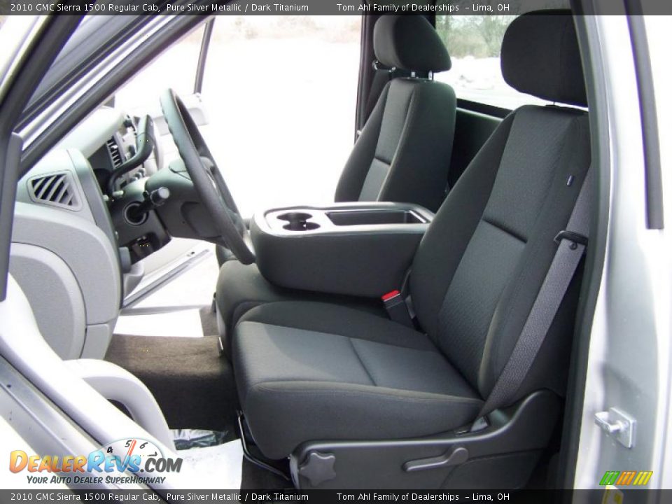 2010 GMC Sierra 1500 Regular Cab Pure Silver Metallic / Dark Titanium Photo #10
