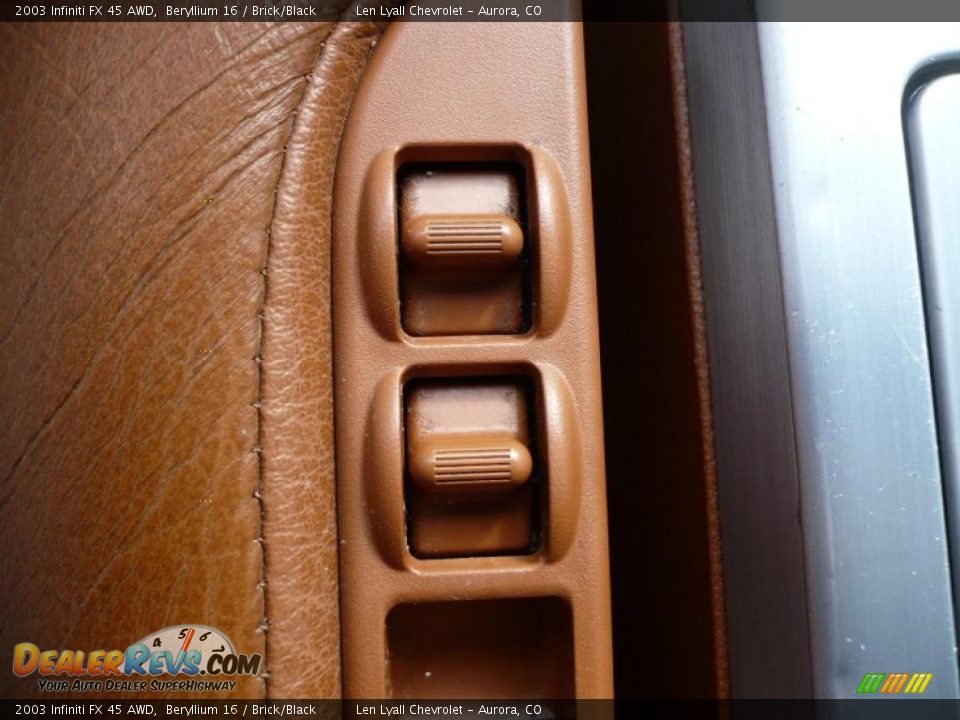 2003 Infiniti FX 45 AWD Beryllium 16 / Brick/Black Photo #25