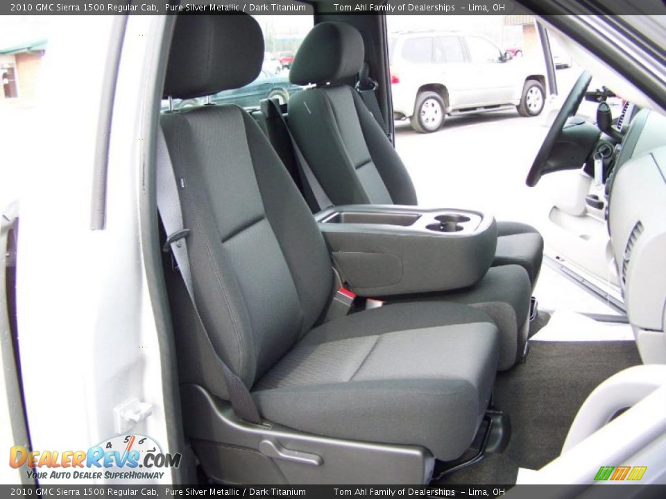 2010 GMC Sierra 1500 Regular Cab Pure Silver Metallic / Dark Titanium Photo #12