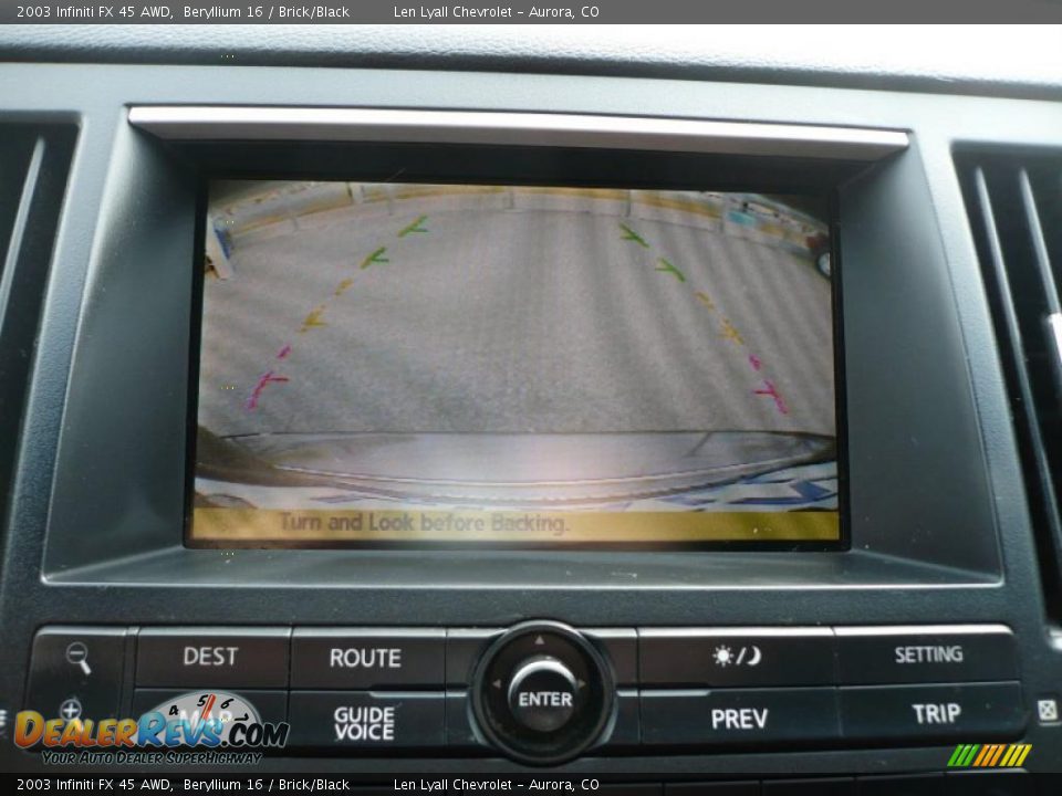 2003 Infiniti FX 45 AWD Beryllium 16 / Brick/Black Photo #28