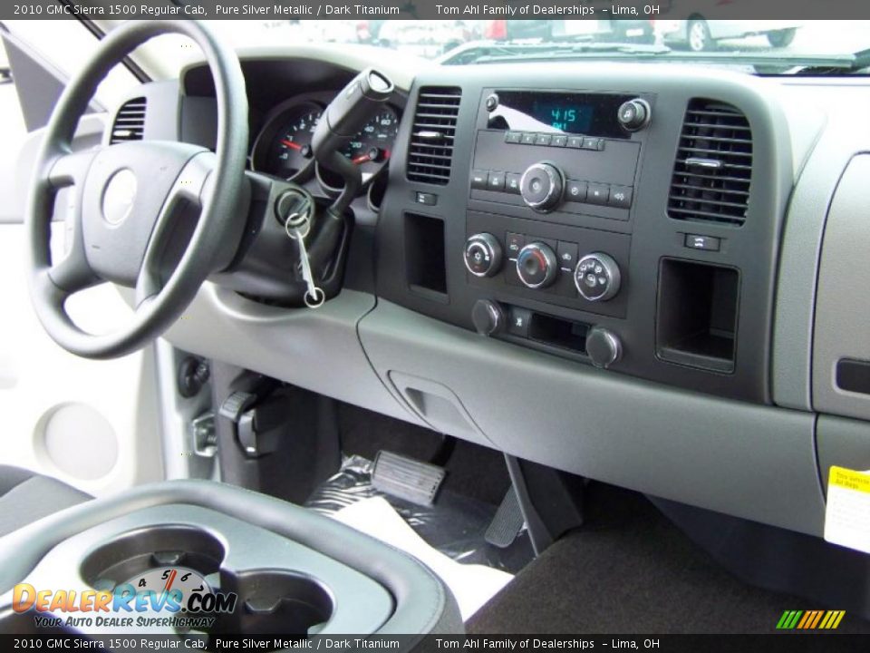 2010 GMC Sierra 1500 Regular Cab Pure Silver Metallic / Dark Titanium Photo #14