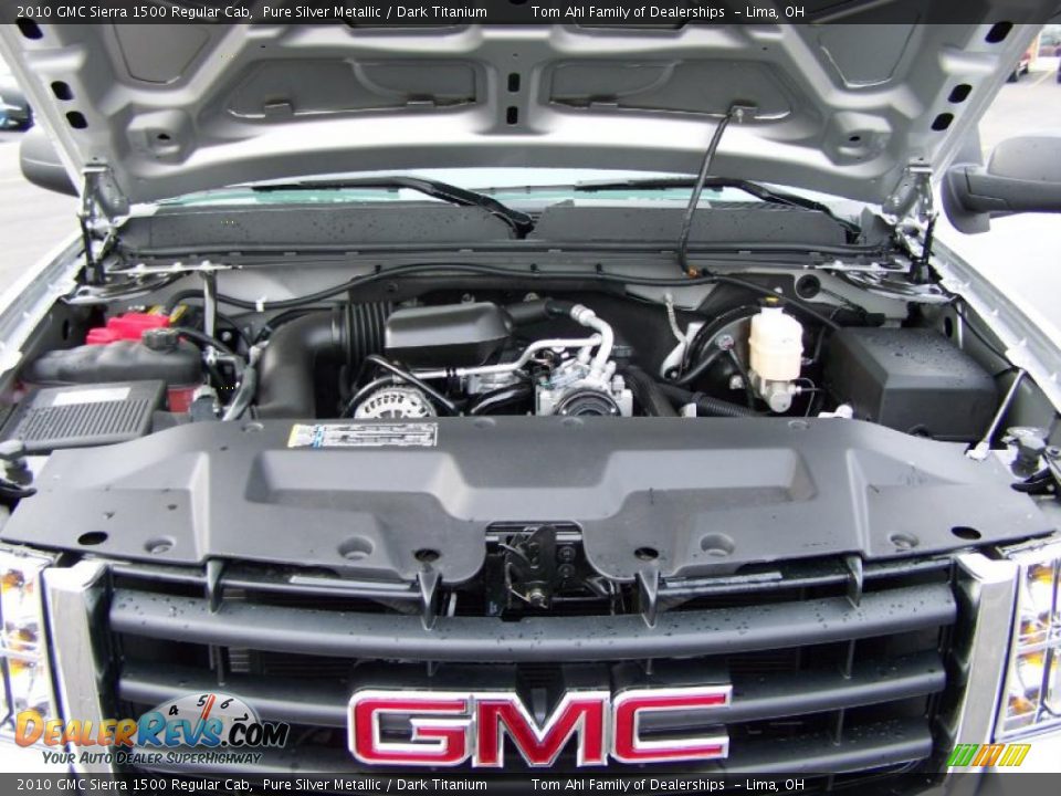 2010 GMC Sierra 1500 Regular Cab Pure Silver Metallic / Dark Titanium Photo #15