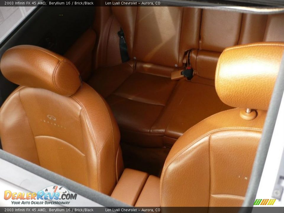 2003 Infiniti FX 45 AWD Beryllium 16 / Brick/Black Photo #31