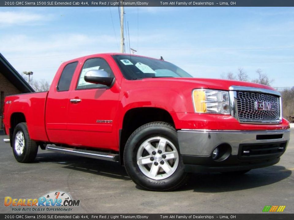 2010 GMC Sierra 1500 SLE Extended Cab 4x4 Fire Red / Light Titanium/Ebony Photo #1