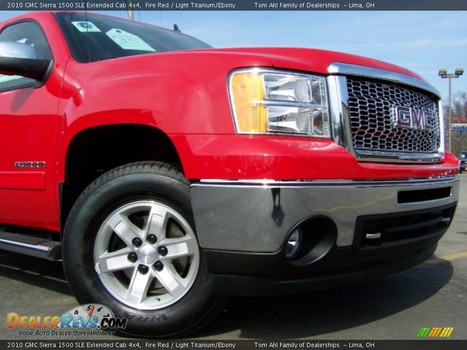 2010 GMC Sierra 1500 SLE Extended Cab 4x4 Fire Red / Light Titanium/Ebony Photo #2