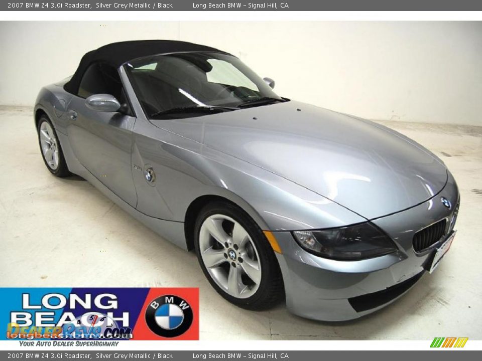 2007 BMW Z4 3.0i Roadster Silver Grey Metallic / Black Photo #1
