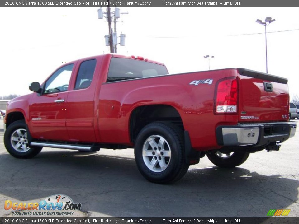 2010 GMC Sierra 1500 SLE Extended Cab 4x4 Fire Red / Light Titanium/Ebony Photo #4