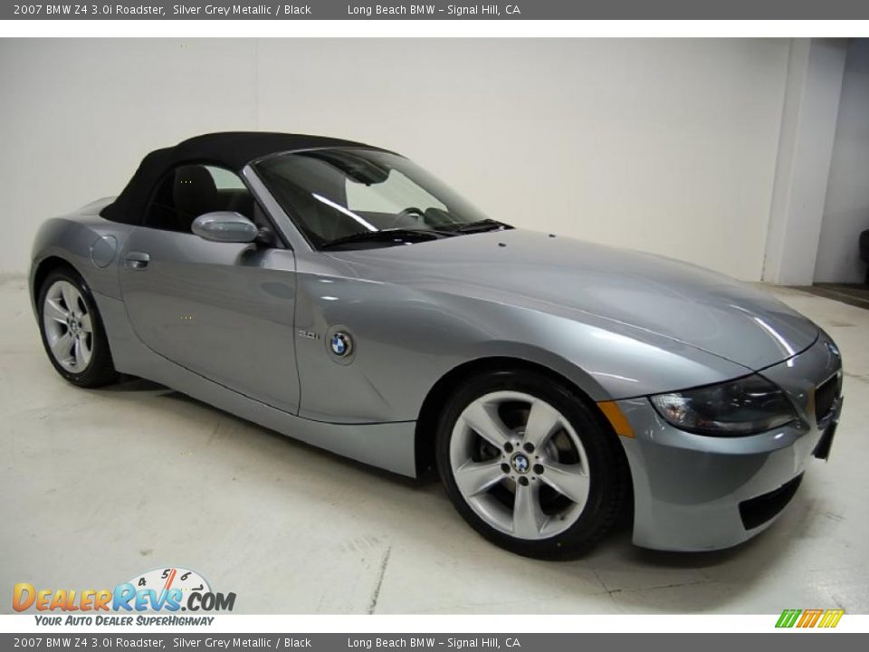 2007 BMW Z4 3.0i Roadster Silver Grey Metallic / Black Photo #2