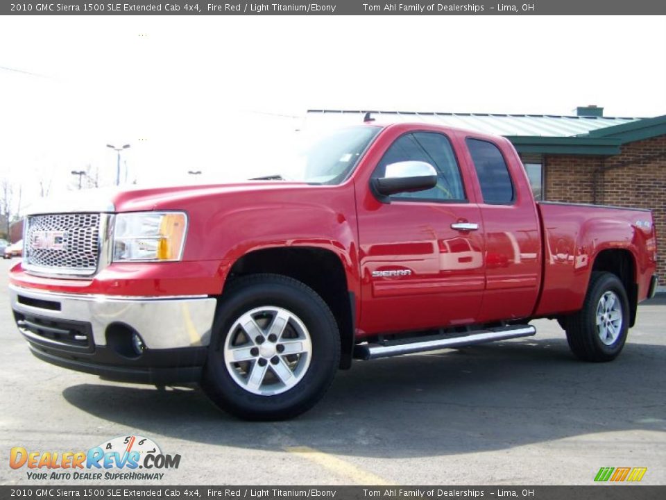 2010 GMC Sierra 1500 SLE Extended Cab 4x4 Fire Red / Light Titanium/Ebony Photo #5