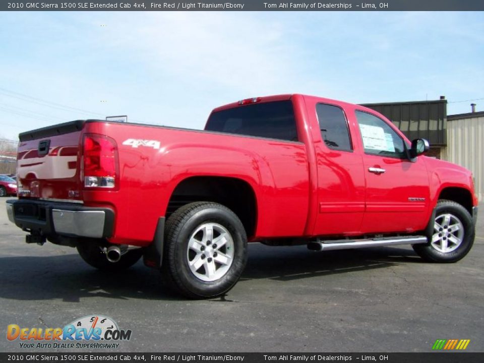 2010 GMC Sierra 1500 SLE Extended Cab 4x4 Fire Red / Light Titanium/Ebony Photo #7