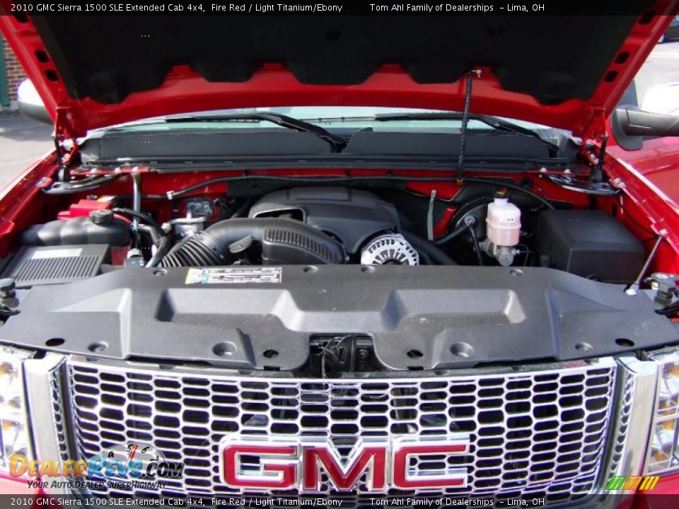 2010 GMC Sierra 1500 SLE Extended Cab 4x4 Fire Red / Light Titanium/Ebony Photo #16