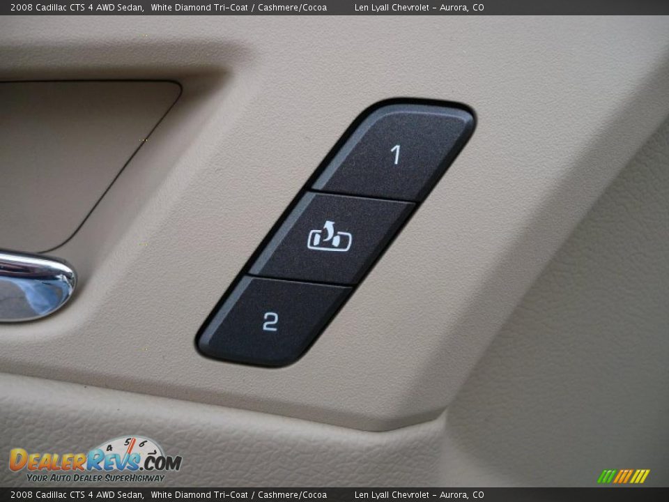 2008 Cadillac CTS 4 AWD Sedan White Diamond Tri-Coat / Cashmere/Cocoa Photo #9