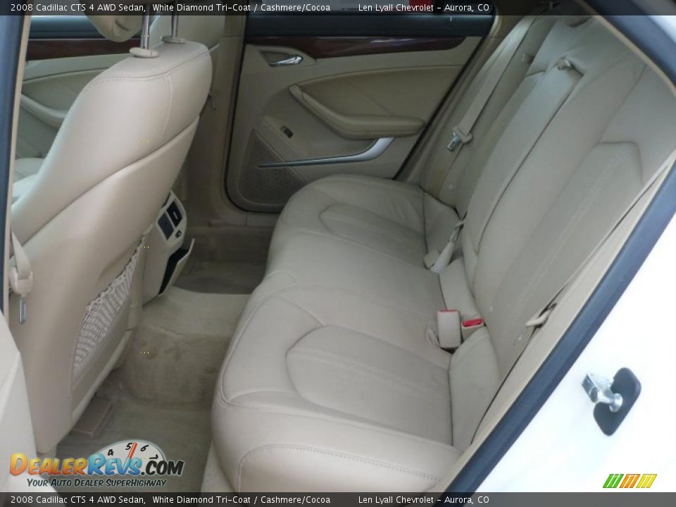 2008 Cadillac CTS 4 AWD Sedan White Diamond Tri-Coat / Cashmere/Cocoa Photo #11