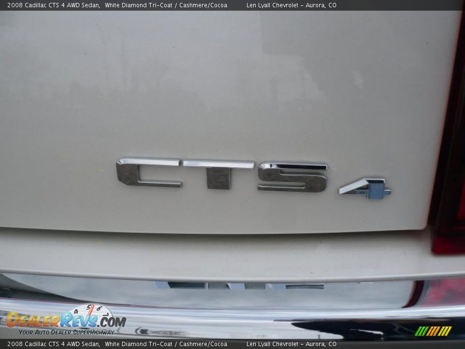 2008 Cadillac CTS 4 AWD Sedan White Diamond Tri-Coat / Cashmere/Cocoa Photo #13