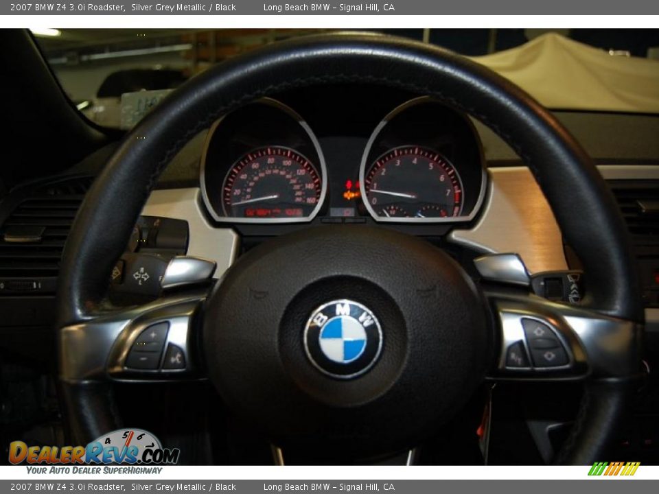 2007 BMW Z4 3.0i Roadster Silver Grey Metallic / Black Photo #25