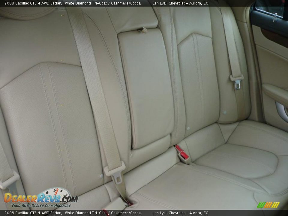2008 Cadillac CTS 4 AWD Sedan White Diamond Tri-Coat / Cashmere/Cocoa Photo #15