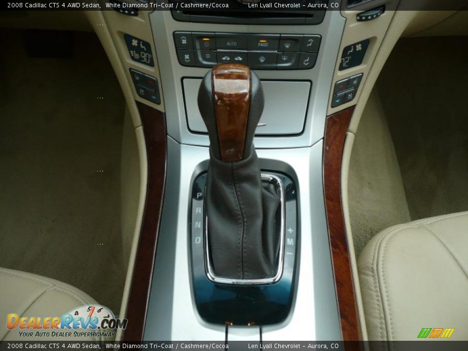 2008 Cadillac CTS 4 AWD Sedan White Diamond Tri-Coat / Cashmere/Cocoa Photo #17