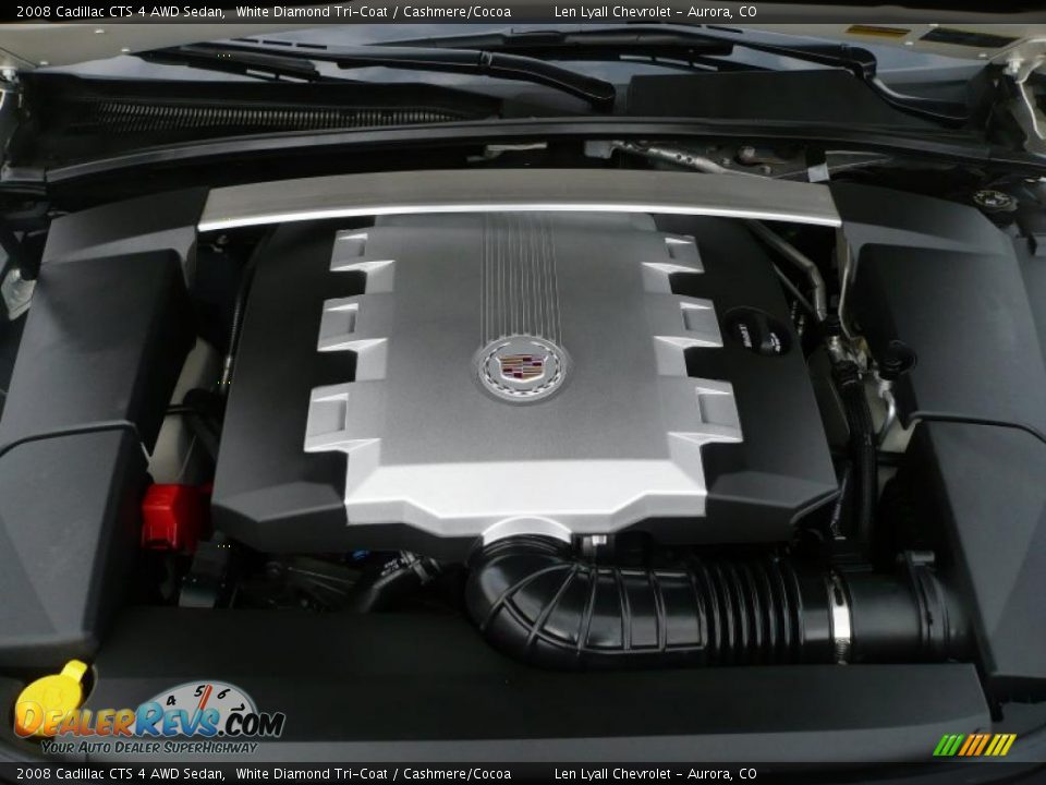 2008 Cadillac CTS 4 AWD Sedan White Diamond Tri-Coat / Cashmere/Cocoa Photo #18