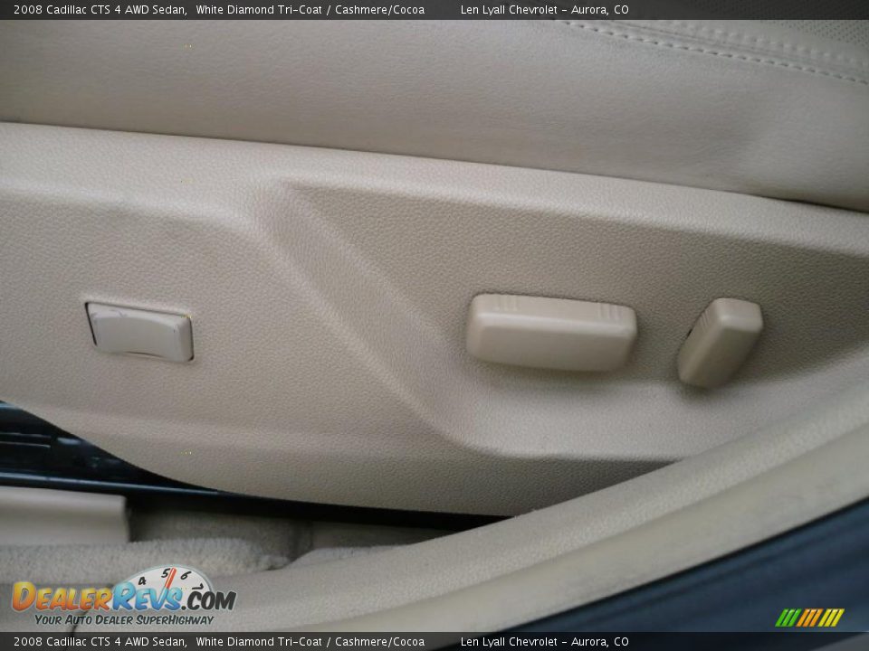 2008 Cadillac CTS 4 AWD Sedan White Diamond Tri-Coat / Cashmere/Cocoa Photo #20