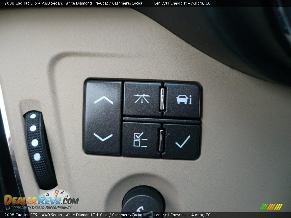 2008 Cadillac CTS 4 AWD Sedan White Diamond Tri-Coat / Cashmere/Cocoa Photo #21