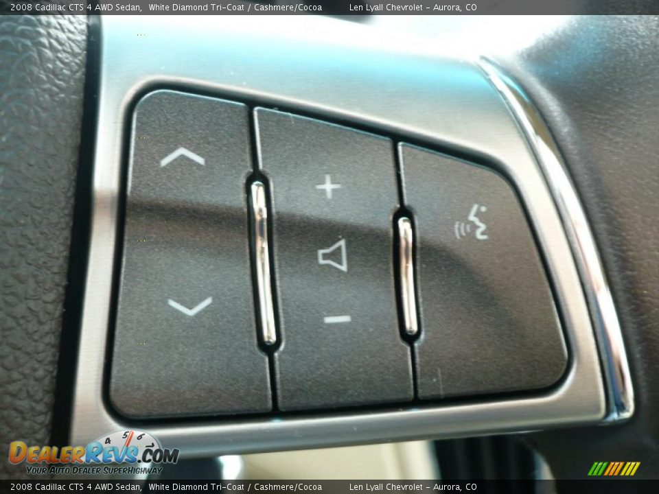 2008 Cadillac CTS 4 AWD Sedan White Diamond Tri-Coat / Cashmere/Cocoa Photo #23