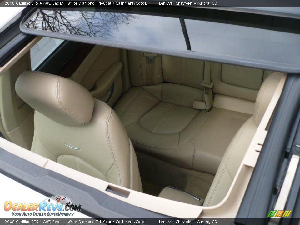 2008 Cadillac CTS 4 AWD Sedan White Diamond Tri-Coat / Cashmere/Cocoa Photo #30