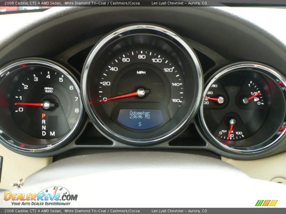 2008 Cadillac CTS 4 AWD Sedan White Diamond Tri-Coat / Cashmere/Cocoa Photo #31