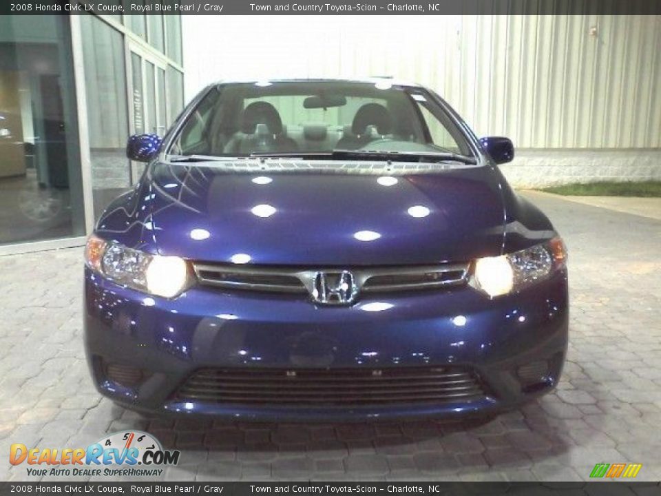 2008 Honda Civic LX Coupe Royal Blue Pearl / Gray Photo #2