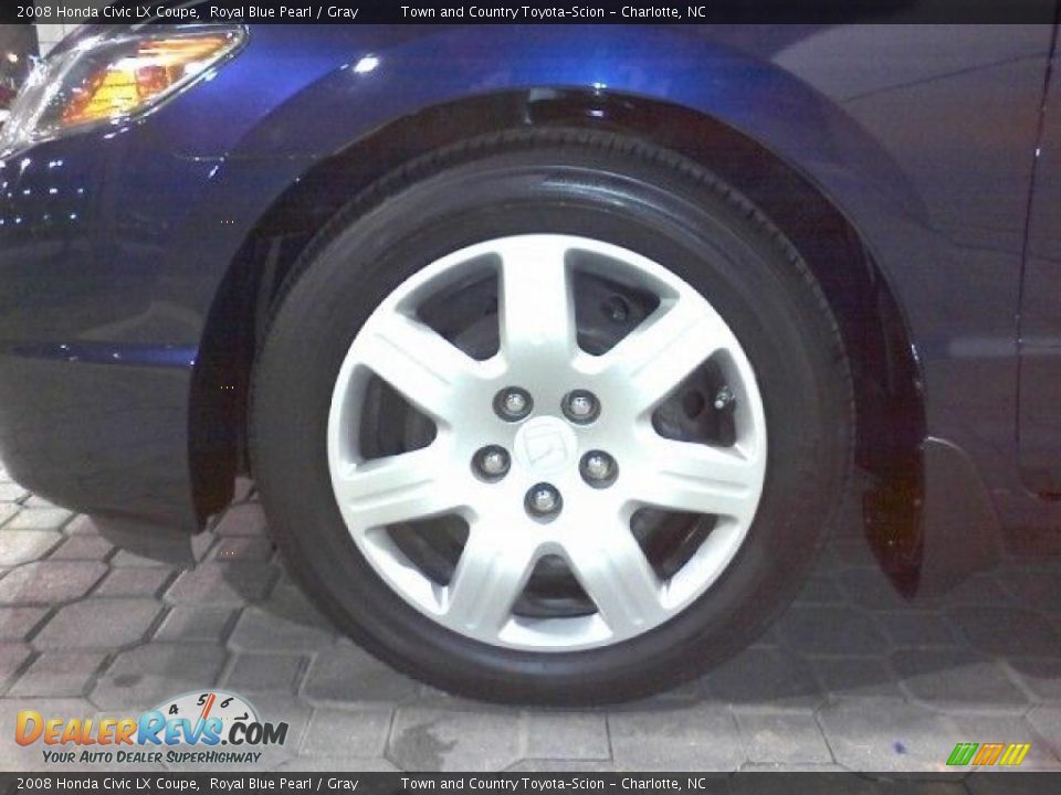 2008 Honda Civic LX Coupe Royal Blue Pearl / Gray Photo #3
