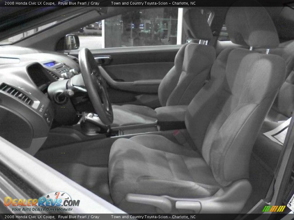 2008 Honda Civic LX Coupe Royal Blue Pearl / Gray Photo #6