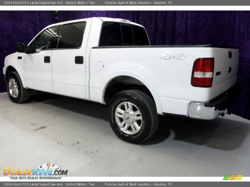 2004 Ford F150 Lariat SuperCrew 4x4 Oxford White / Tan Photo #3