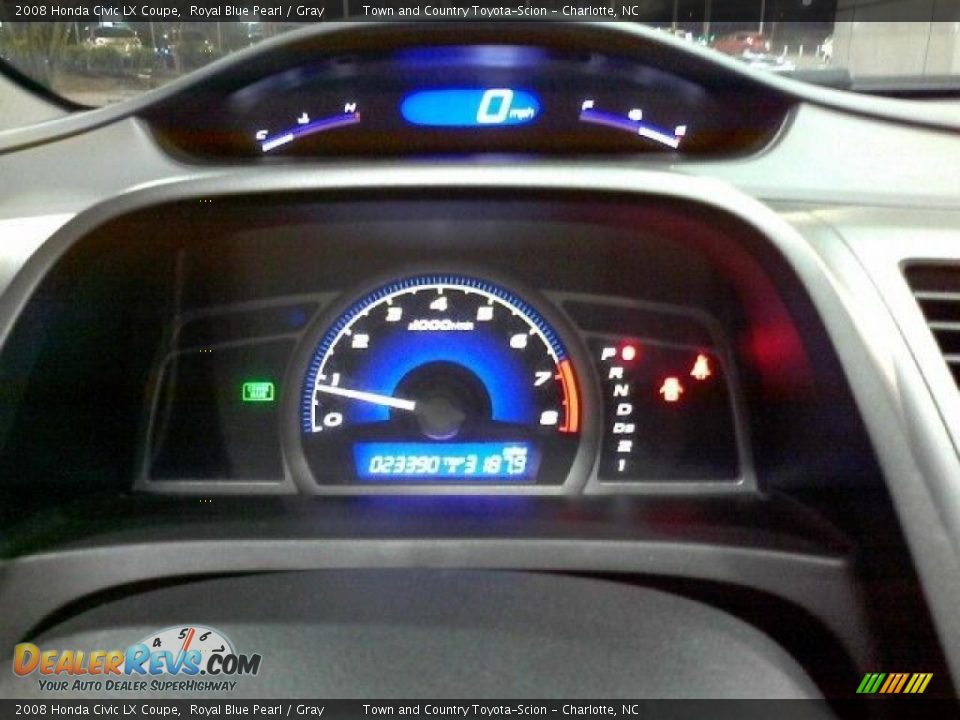 2008 Honda Civic LX Coupe Royal Blue Pearl / Gray Photo #9