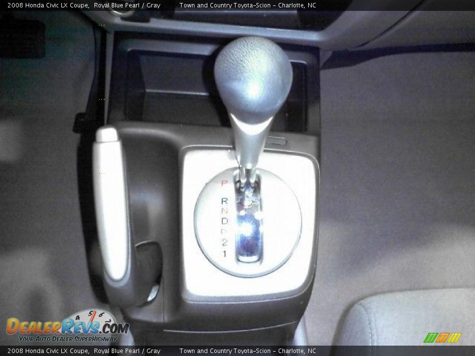 2008 Honda Civic LX Coupe Royal Blue Pearl / Gray Photo #10