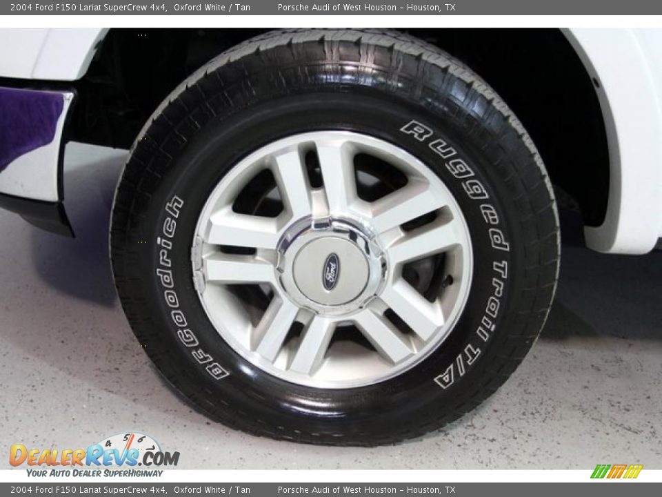 2004 Ford F150 Lariat SuperCrew 4x4 Oxford White / Tan Photo #5