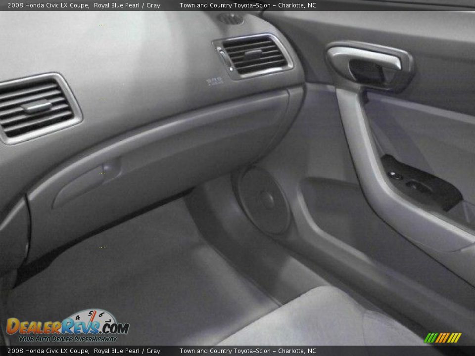 2008 Honda Civic LX Coupe Royal Blue Pearl / Gray Photo #11