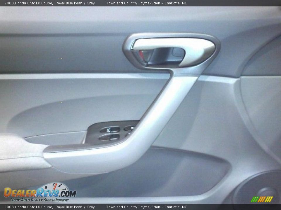 2008 Honda Civic LX Coupe Royal Blue Pearl / Gray Photo #12
