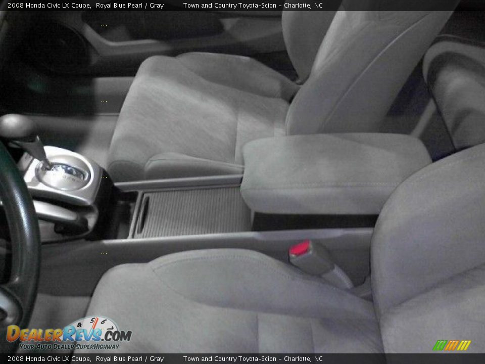 2008 Honda Civic LX Coupe Royal Blue Pearl / Gray Photo #13