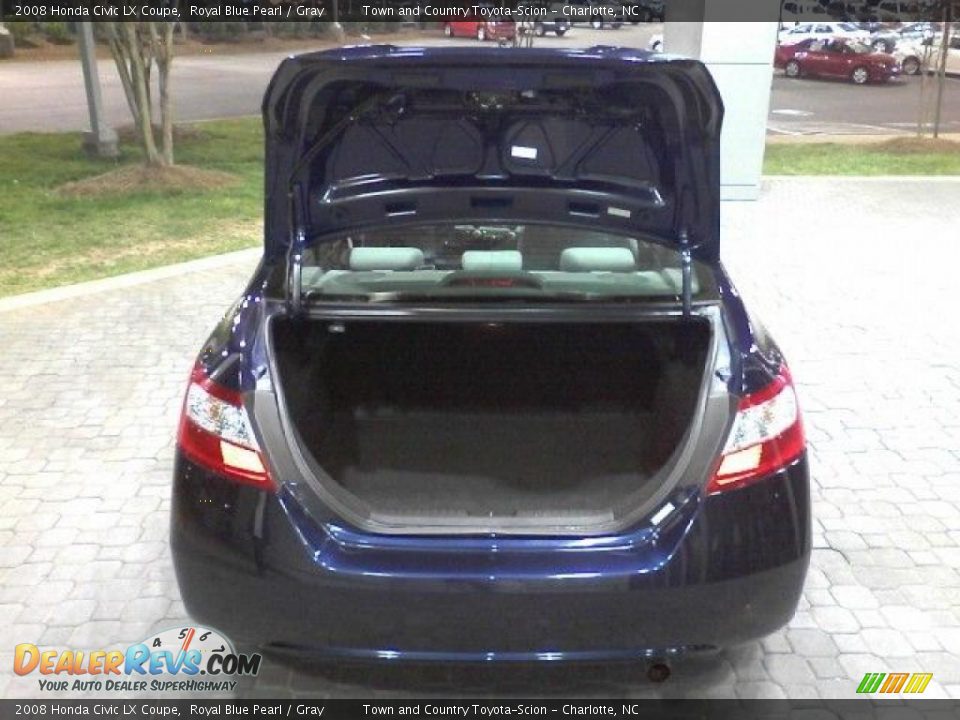 2008 Honda Civic LX Coupe Royal Blue Pearl / Gray Photo #15