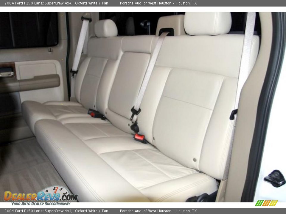 2004 Ford F150 Lariat SuperCrew 4x4 Oxford White / Tan Photo #9