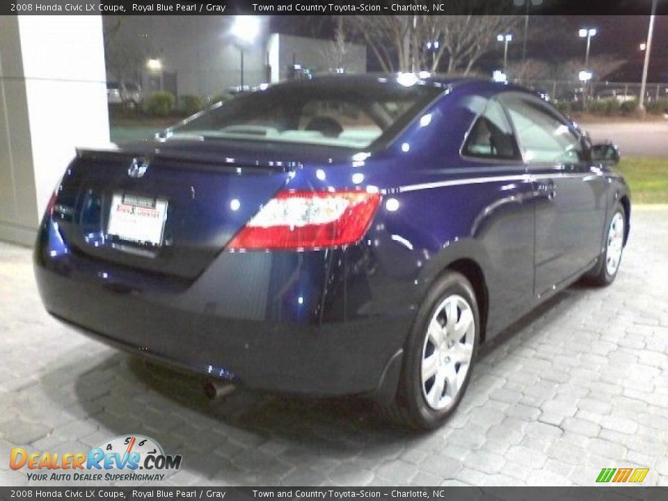 2008 Honda Civic LX Coupe Royal Blue Pearl / Gray Photo #16
