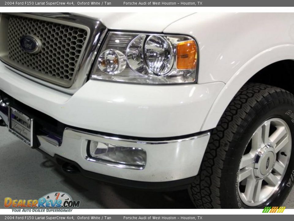 2004 Ford F150 Lariat SuperCrew 4x4 Oxford White / Tan Photo #11