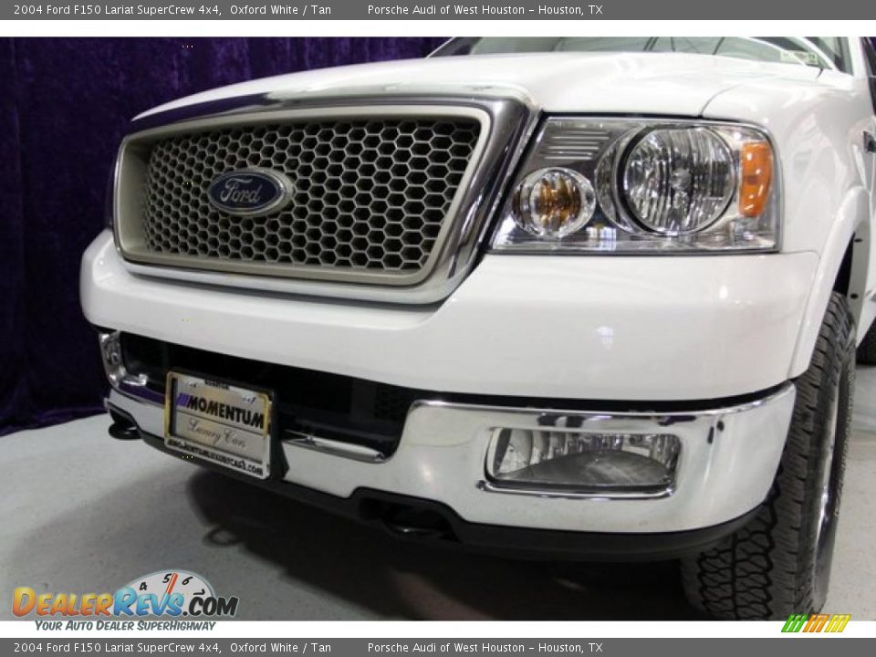 2004 Ford F150 Lariat SuperCrew 4x4 Oxford White / Tan Photo #12