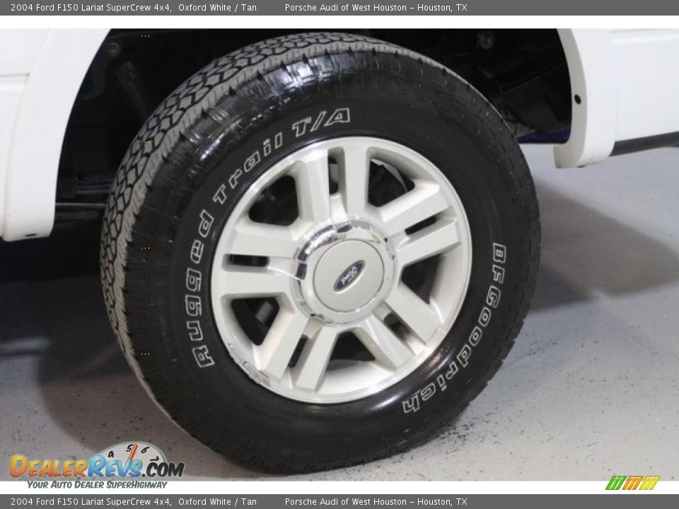 2004 Ford F150 Lariat SuperCrew 4x4 Oxford White / Tan Photo #13