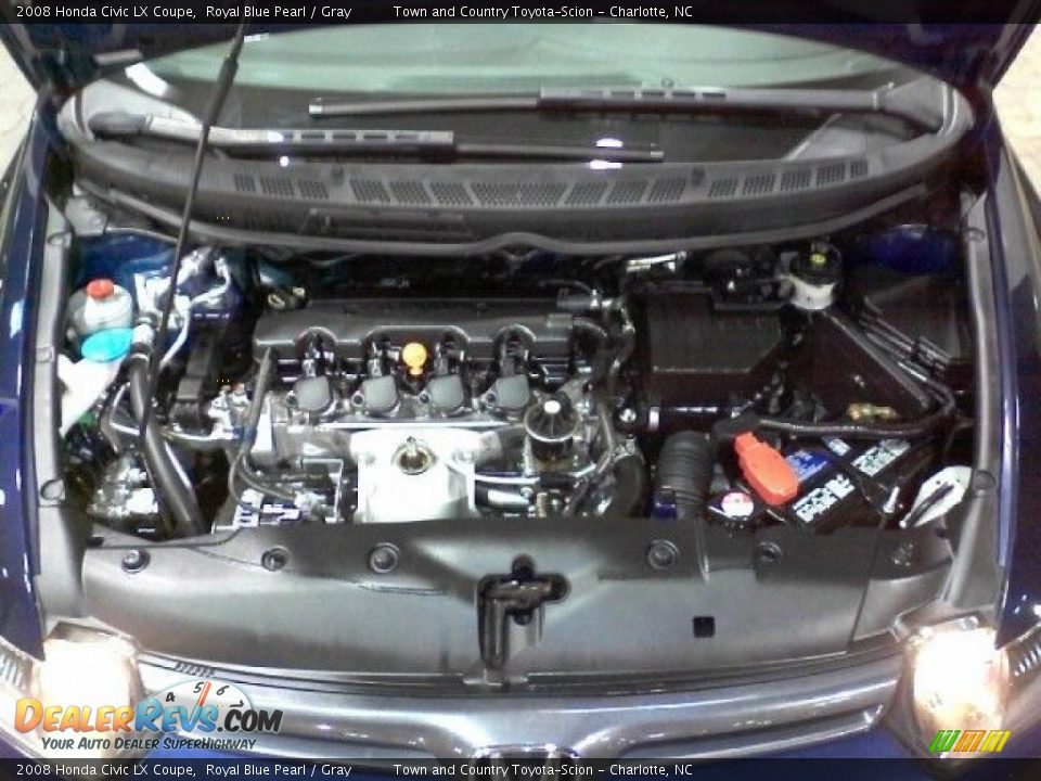 2008 Honda Civic LX Coupe Royal Blue Pearl / Gray Photo #19